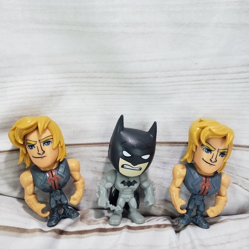 Sonic Wacky Pack 2021 Batman & 2022 He-Man Figures 4 Inch Posable Arms